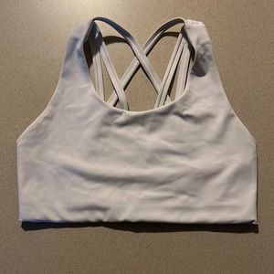 Senita white sports bra